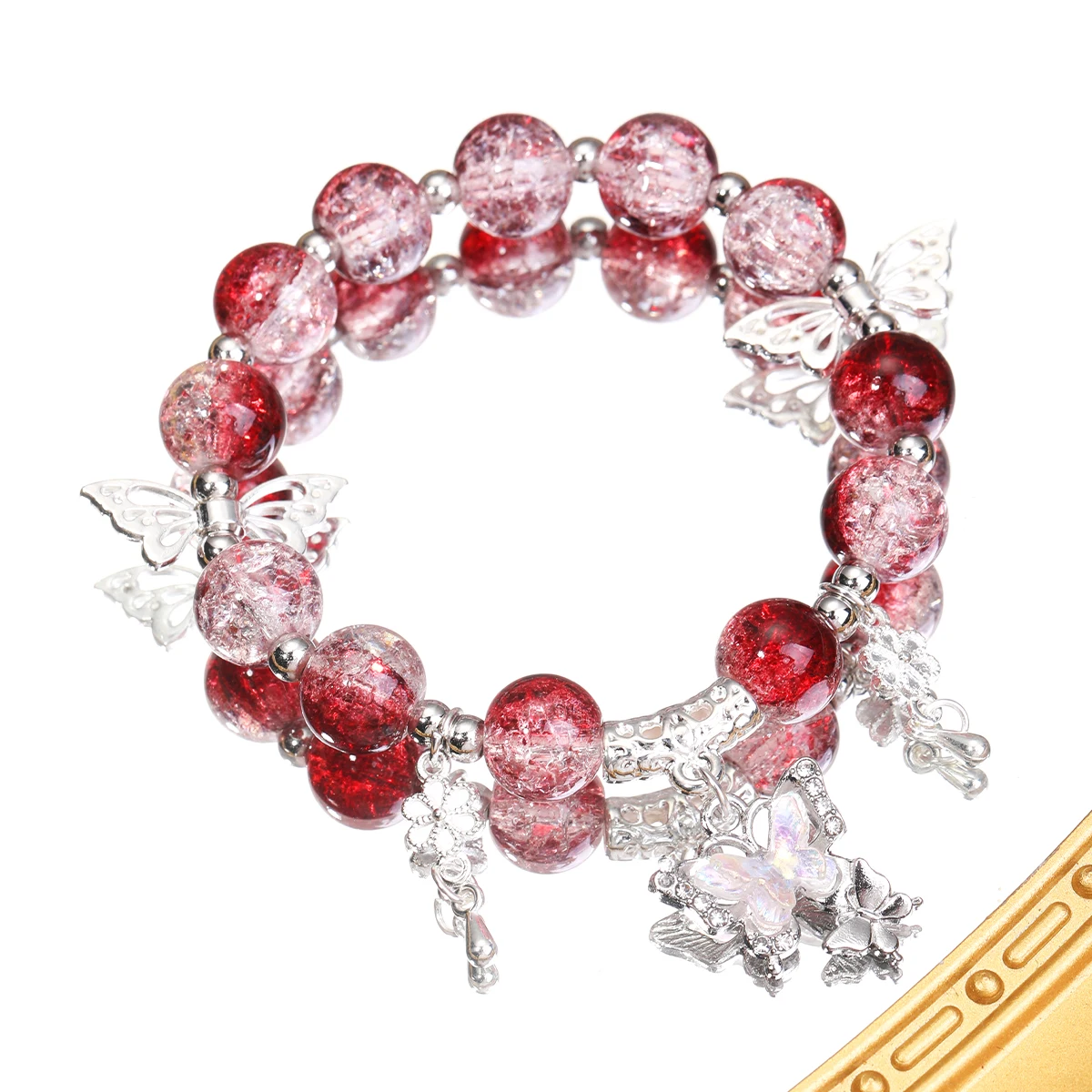 Elegant Butterfly Beaded Bracelet - Charming Jewelry Gift