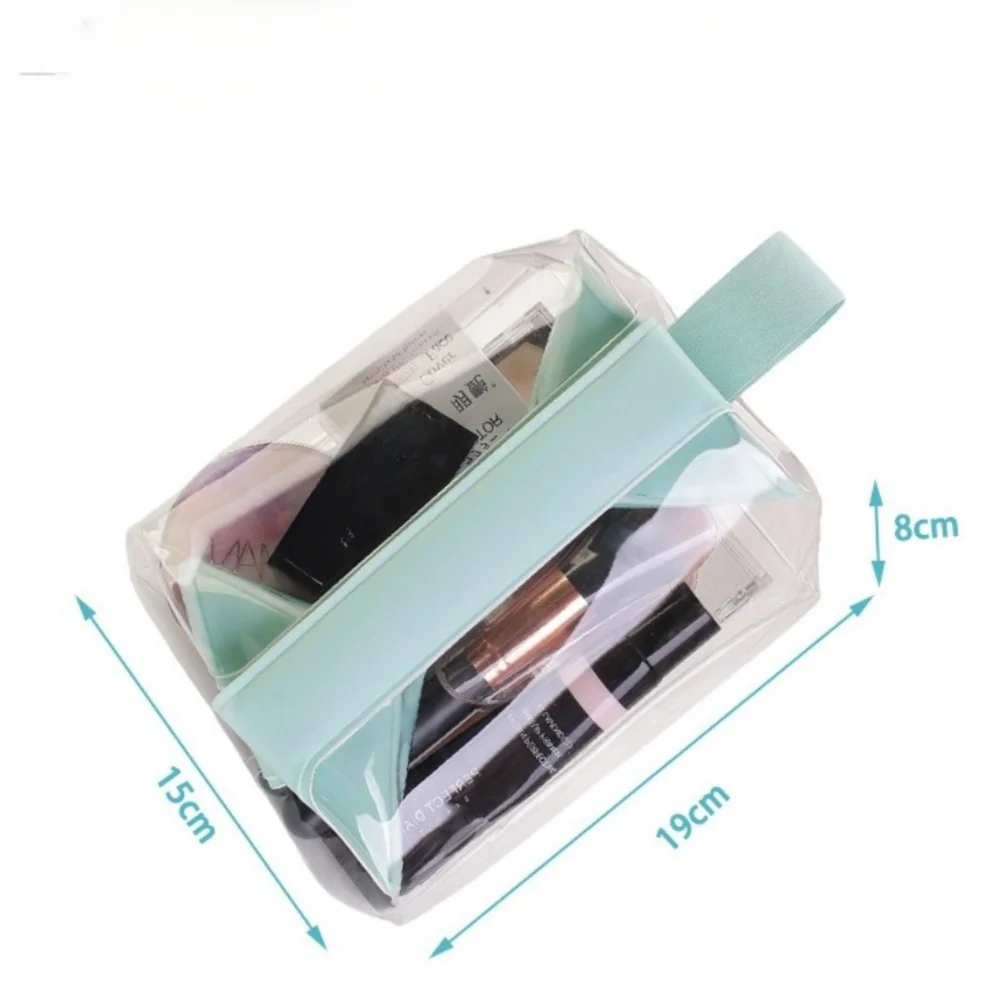 Clear Toiletry Bags PVC with Magnetic Closure Makeup Bag Leak-proof Large Capacity Cosmetic Pouch for Women Men Traveling