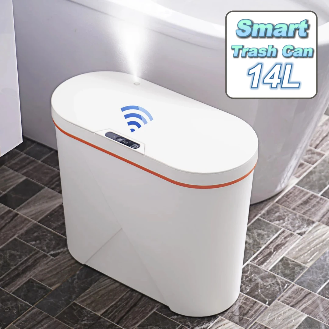 Naisu Bathroom Trash Can With Lid,4Gallons/15iters Garbage Can With Pop-Up Lid, Small Trash Can Dog Proof, Plastic Trash Bin ,Waste Basket For Bathroom, Bedroom, Kitchen,Living Room(Assorted - View #8
