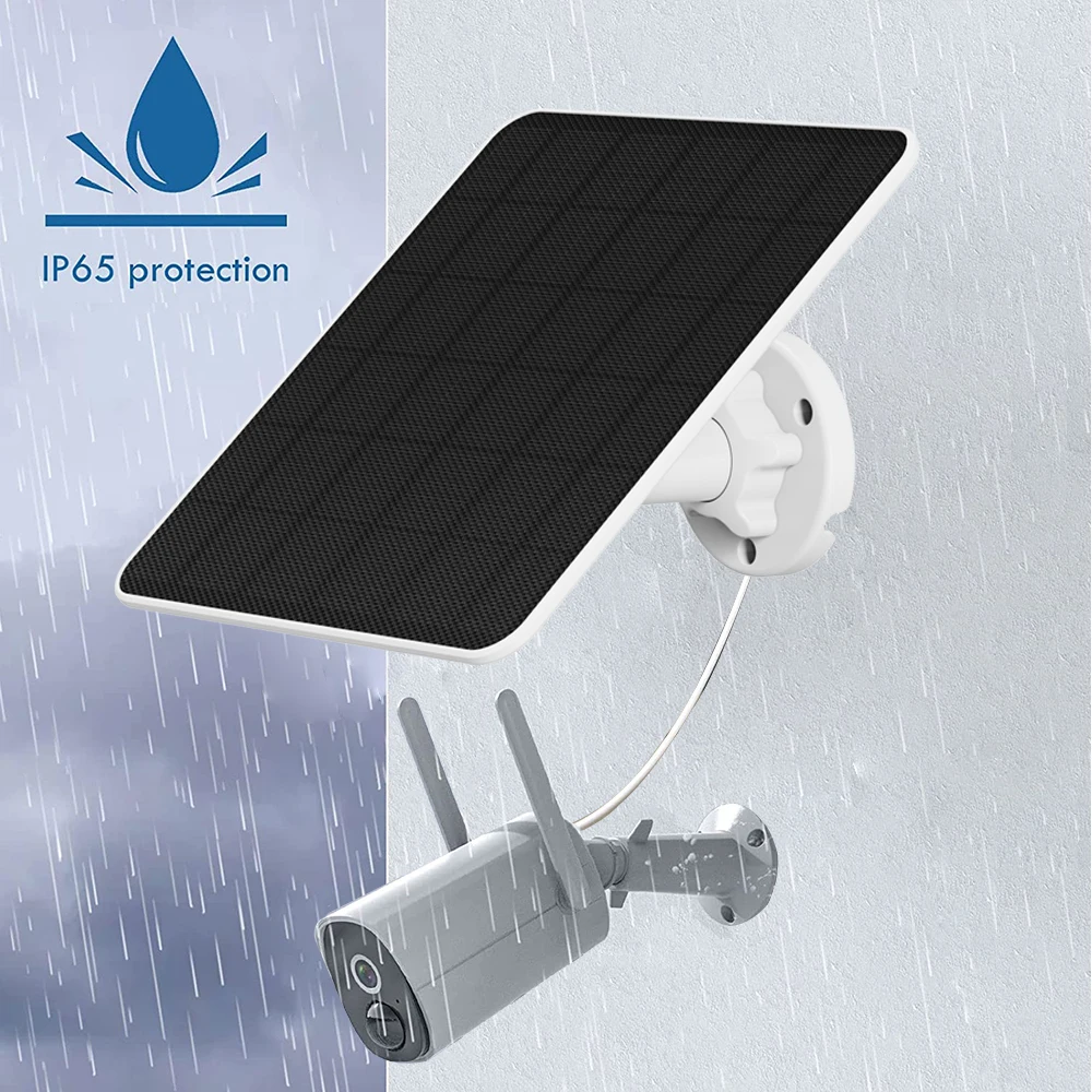 태양 전지 패널 6W 구매 태양 전지 충전기 5V 마이크로 USB 충전 IP 감시 Arlo 사진기 Eufy 무선을 위한 태양열 충전기 패널