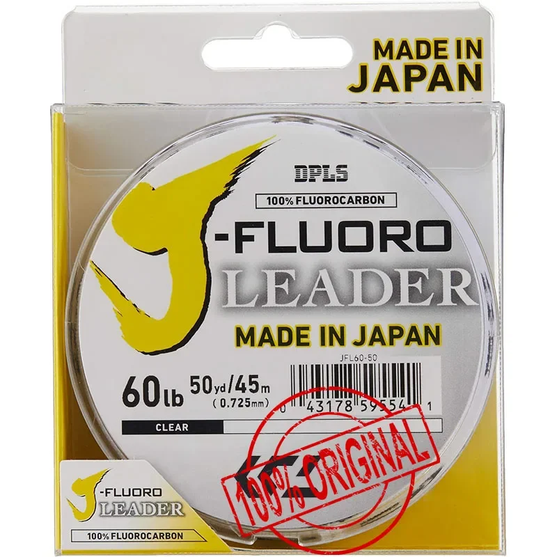 Bas de ligne fluorocarbone Daiwa J-Fluorocarbon 100m/50m coulant transparent fabriqué au Japon