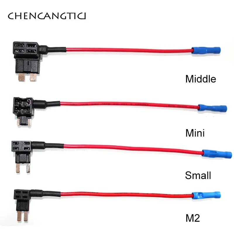 1 Stück 12V Mini-Sicherungshalter für Auto, M2-Größe, Add-a-Circuit-Tap-Adapter für Mikro-, Mini-, Standard- und ATM-Flachsicherungen