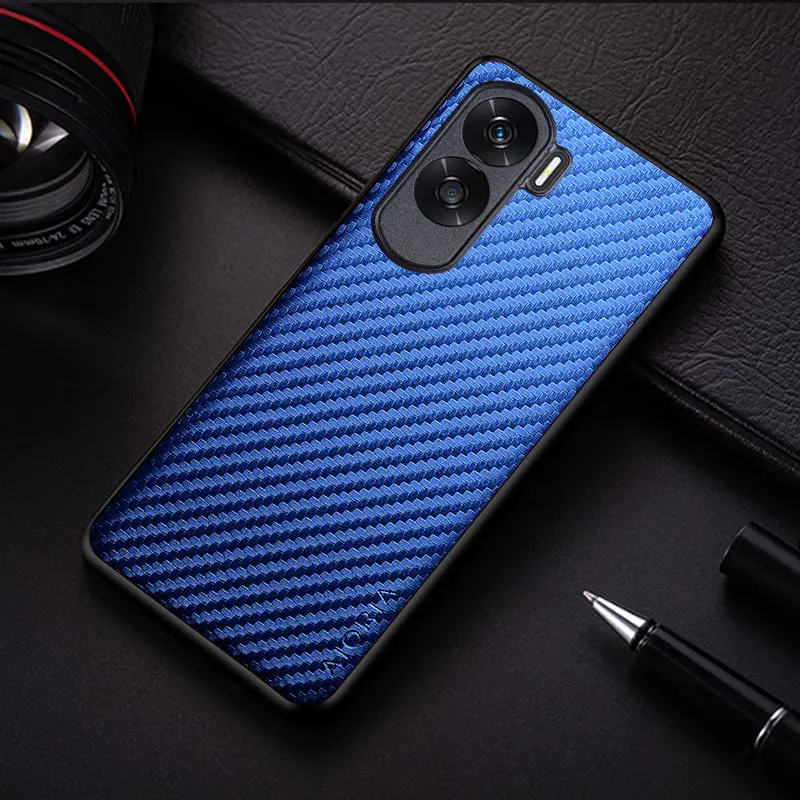 Sleek Carbon Fibre Shockproof Non-Slip Full Body Protective Phone Case