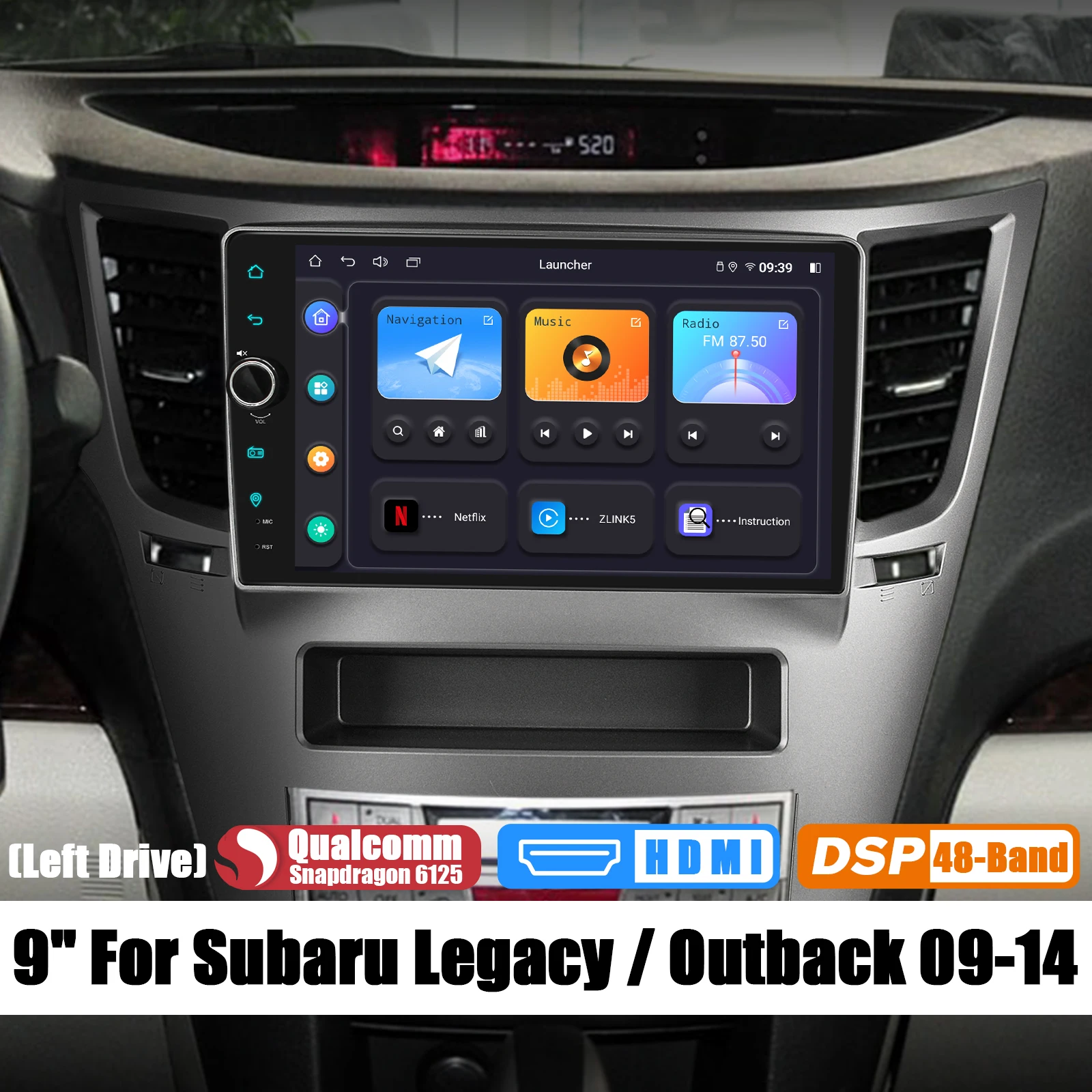 

JOYFORWA Upgrade Android 12.0 Car Radio Stereo Multimedia With Carplay For Subaru Legacy Outback 2009 2010 2011 2012 2013 2014