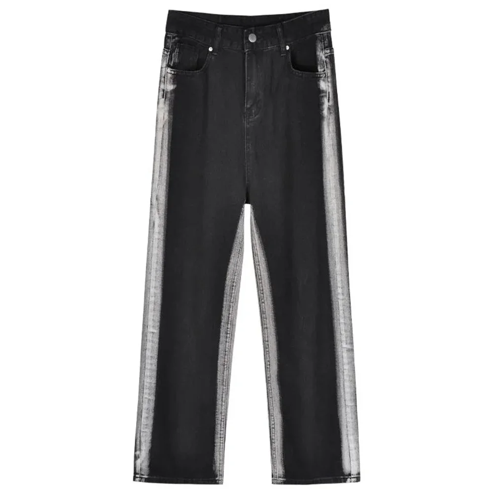 

2023 Fashion Tie Dye Fleece Jeans Women Autumn Winter Wide Leg Denim Pants Woman Streetwear High Waisted baggy Trousers Ladies