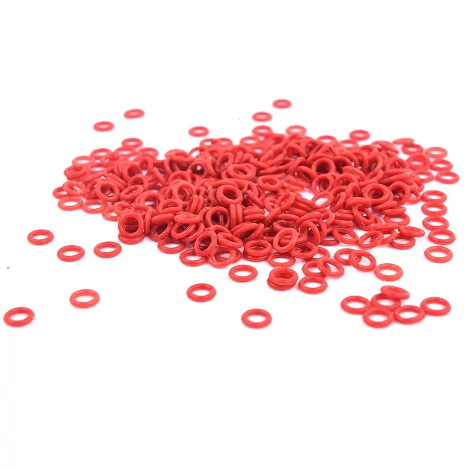 100pcs O-Rings Broadhead Archery Arrowhead O Rings Replacement Red Rubber Arrow Field Points O-Rings 8mm silicone o rings semitransparent round leather finx rings eco friendly