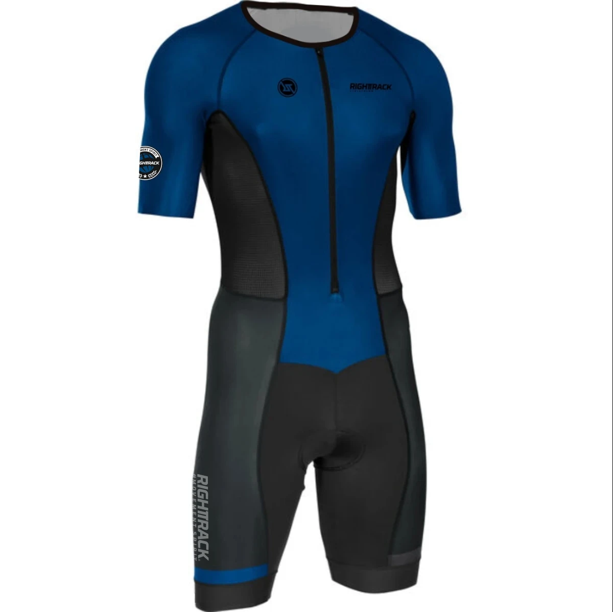 RIGHTTRACK Trisuit Men's Summer Triathlon Race Short Sleeve Skinsuit Clothing Swimming Cycling Running Competition Apparel 3