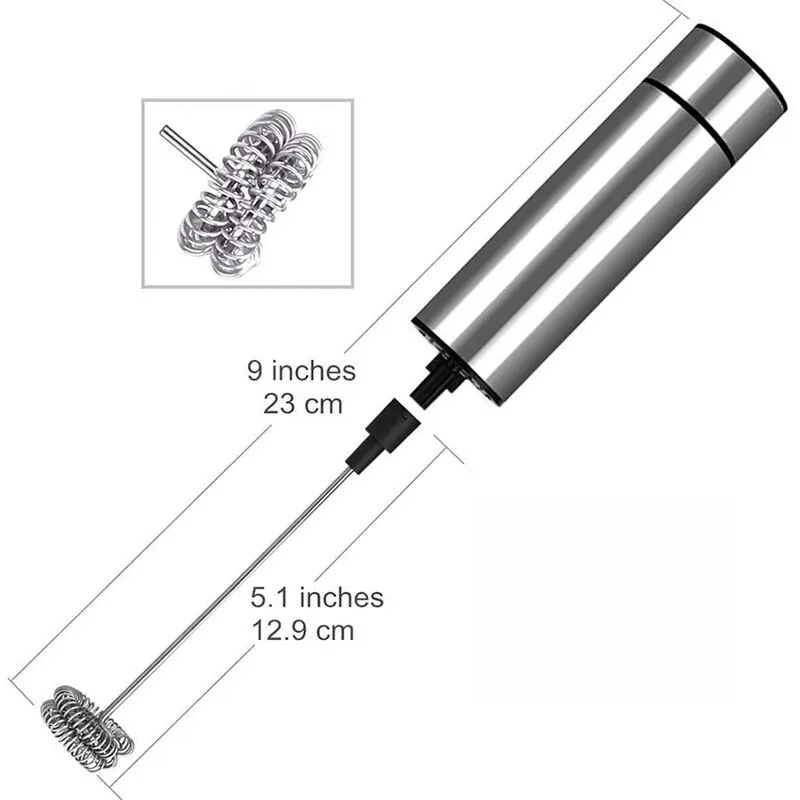 Electric Milk Frother Kitchen Drink Foamer Mixer Stirrer Coffee Cappuccino Creamer Whisk Frothy Blend Egg Beater 2