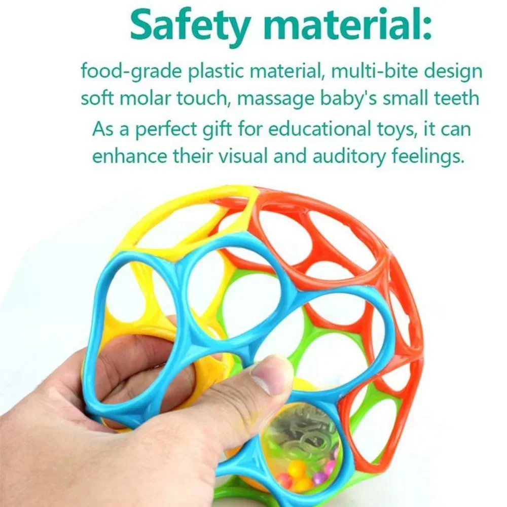 Baby Rattles Soft Ball Toy Newborn Teethers Grasping Exercise Game Hand Bell Develope Intelligence Educational Toys for Children - 3