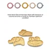 Children's Animal Pattern Bamboo Tableware with Base Suction Cup Baby Feeding Tableware Bamboo Plate Dinner Plate BPA Non-slip 4