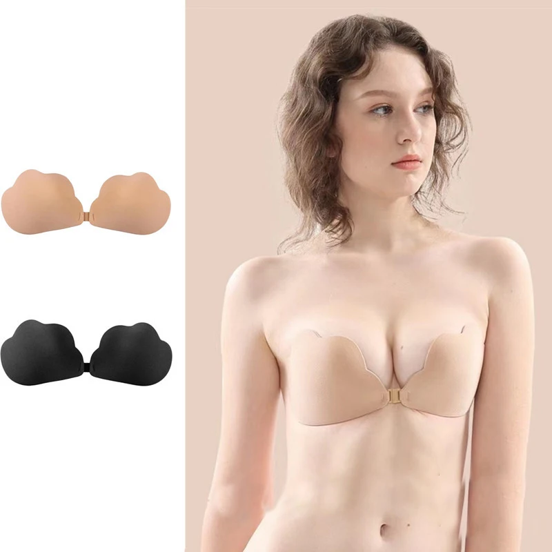 New Nipple Stickers Silicone Bra Flower Type Strapless Invisible Bra Bridal Bras Underwear Wholesale Woman Accesories Chest Wear