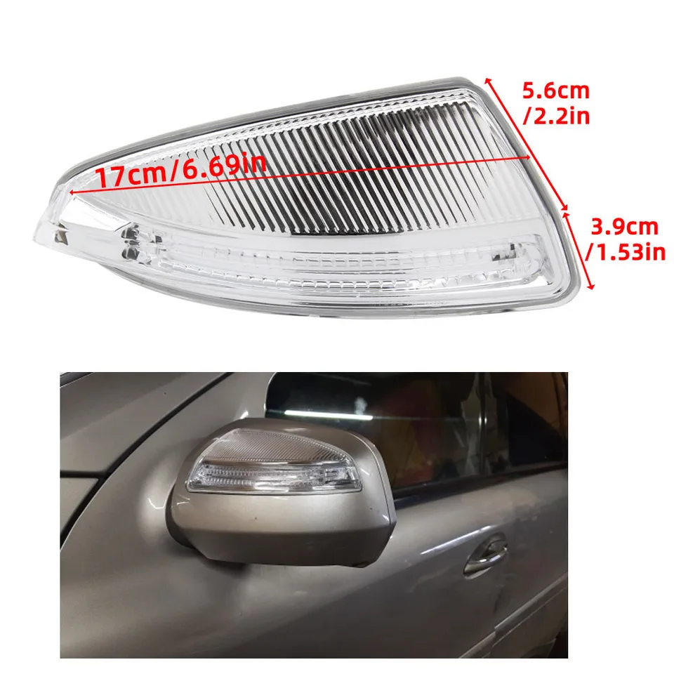 Rétroviseur W164 W204 Clignotant LED Dynamique Séquentiel Pour Rétroviseur Mercedes Classe C W204, ML W164 - Amber - Plug & Play Clignotant Design Mercedes