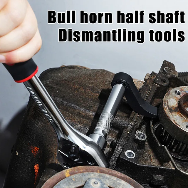1/2 Angle Type Half Axle Disassembly Tool Drive Pry bar Adapter used for Open-end Wrenches Disassembling Axles Repair Tool 2