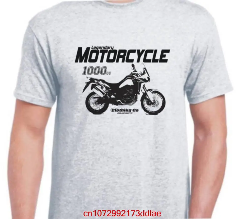 New Fashion Man Close Arm Dear Africa Twin Crf1000L Ispirato Motor Art Champions T-Shirt