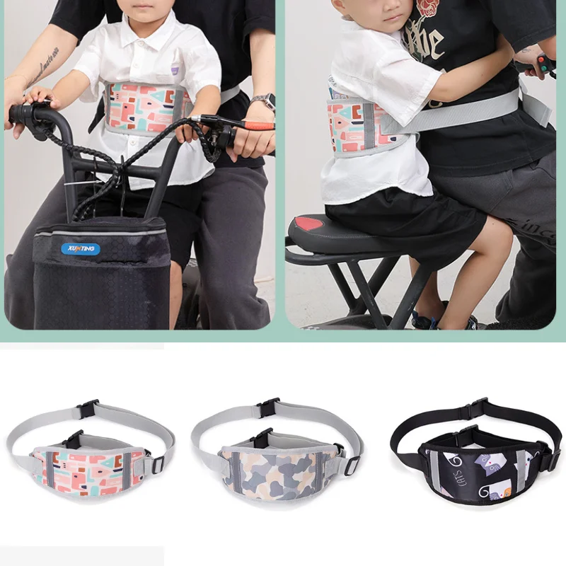 Kids Motorcycle Harness Children Safety Belt Daily Cycling Aid Safety Vehicle Support Reflective Bicycle Kids Comfortable
