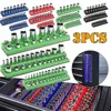 Professional 3Pieces Magnetic Socket Holder 1/4" 3/8" 1/2" inch Drive Metric/SAE Socket Organizer Storage Installation Tools Kit 1