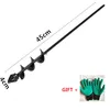 2020 New Earth Alloy Drill Ice Drill Garden Auger Spiral Flower Planter Yard Gardening Planting Hole Digger Tool 2