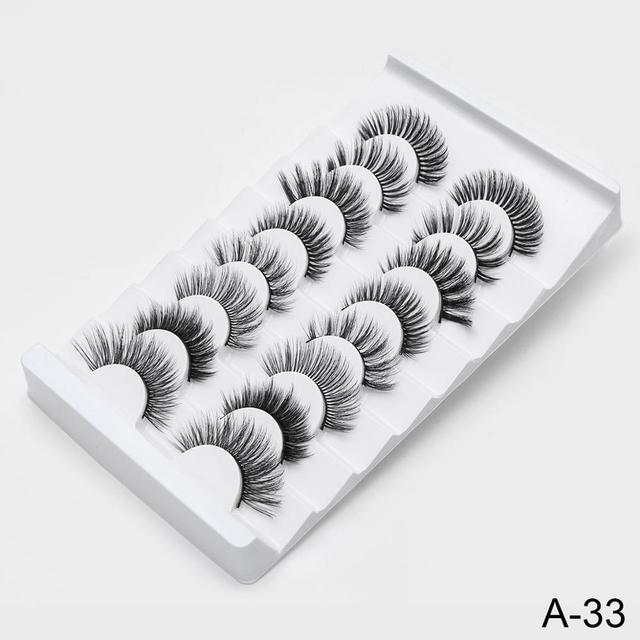 8 pairs 3D Mink Lashes Natural False Eyelashes Dramatic Volume Fake Lashes Makeup Eyelash Extension Silk Eyelashes