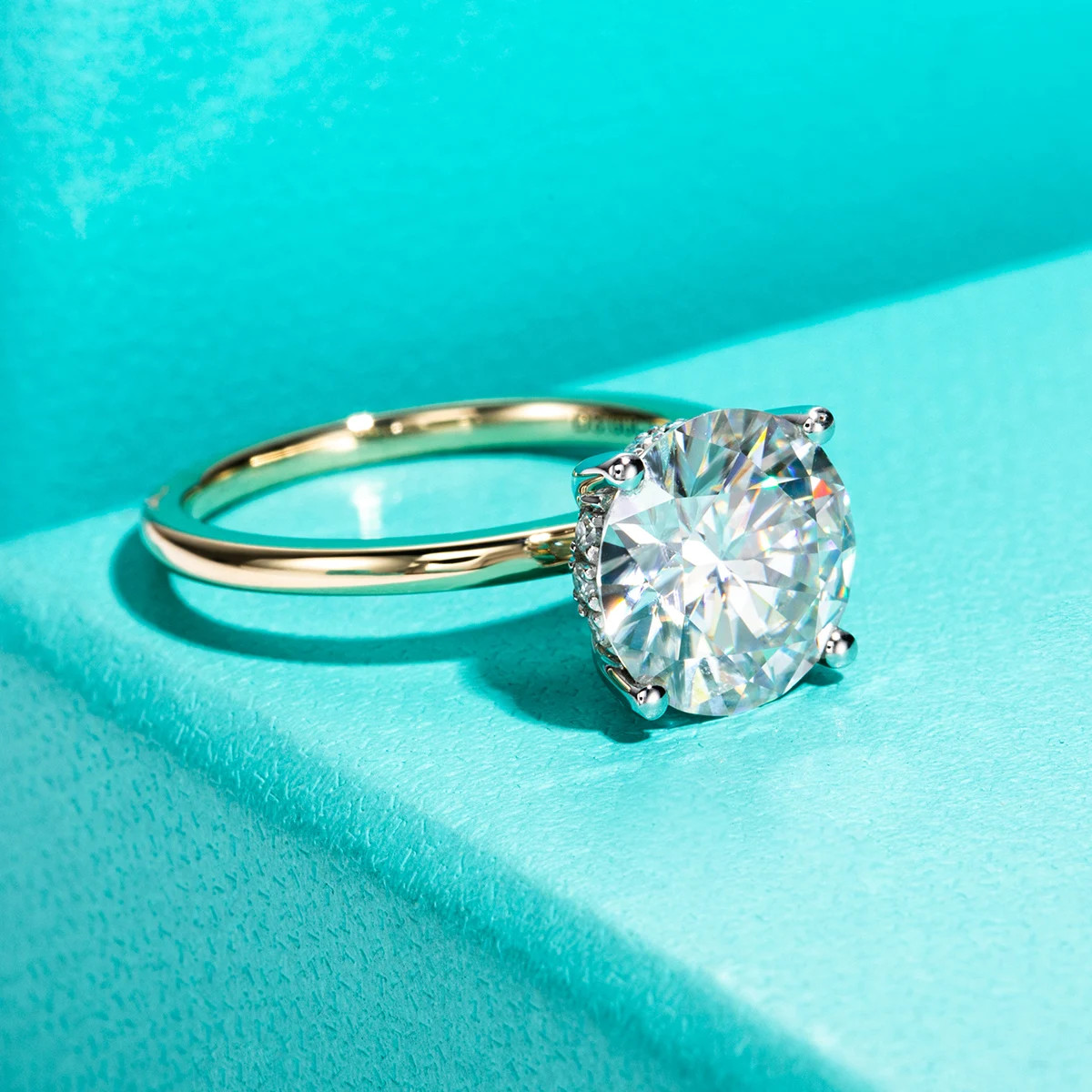 Certified Moissanite Engagement Ring