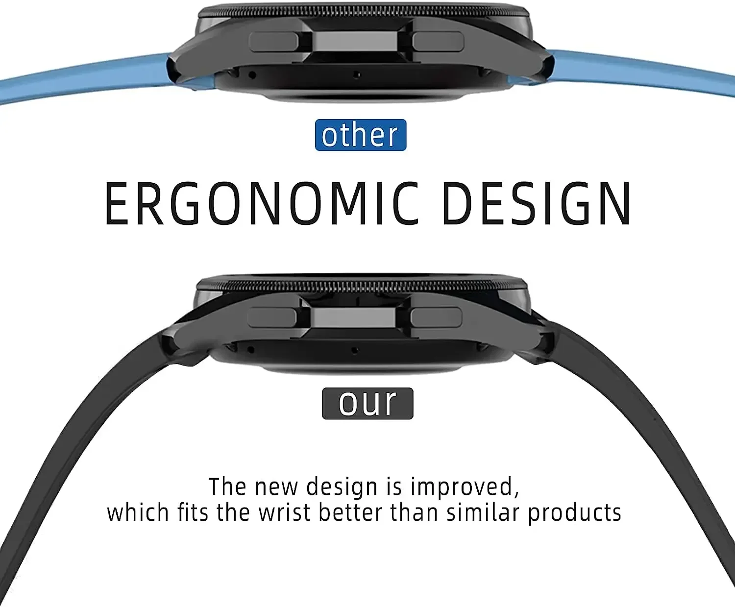 Elegant Magnetic Silicone Strap for Galaxy Watch - No Gap Design Bracelet