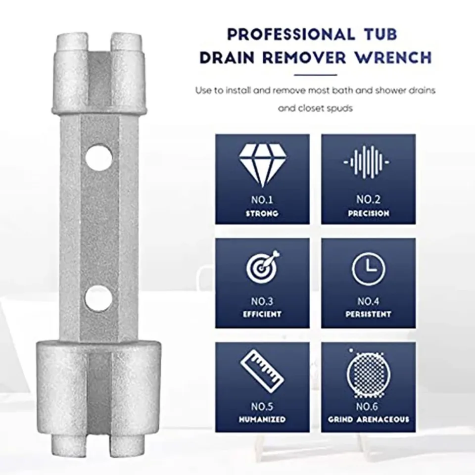 Chiave Per Scarico Vasca Armour Line - Rimozione Facile, In Zinco, Confezione Singola - Foto 6