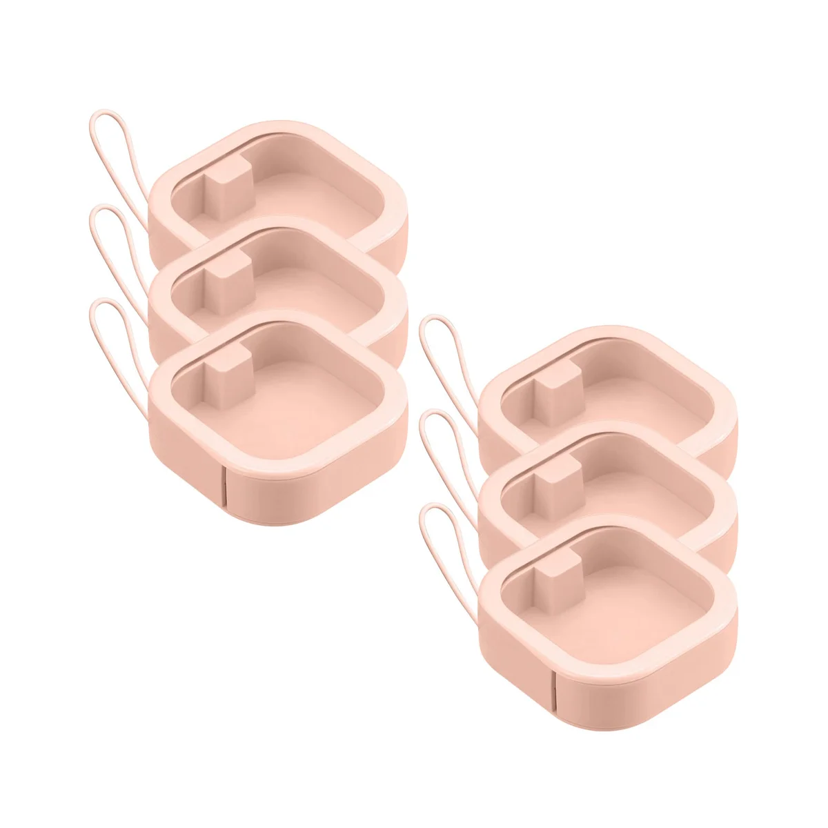 

6Pcs Hair Band Storage Box Girl Scrunchies Organizer Box Ornament Container Desktop Accessories Earring Jewelry Box