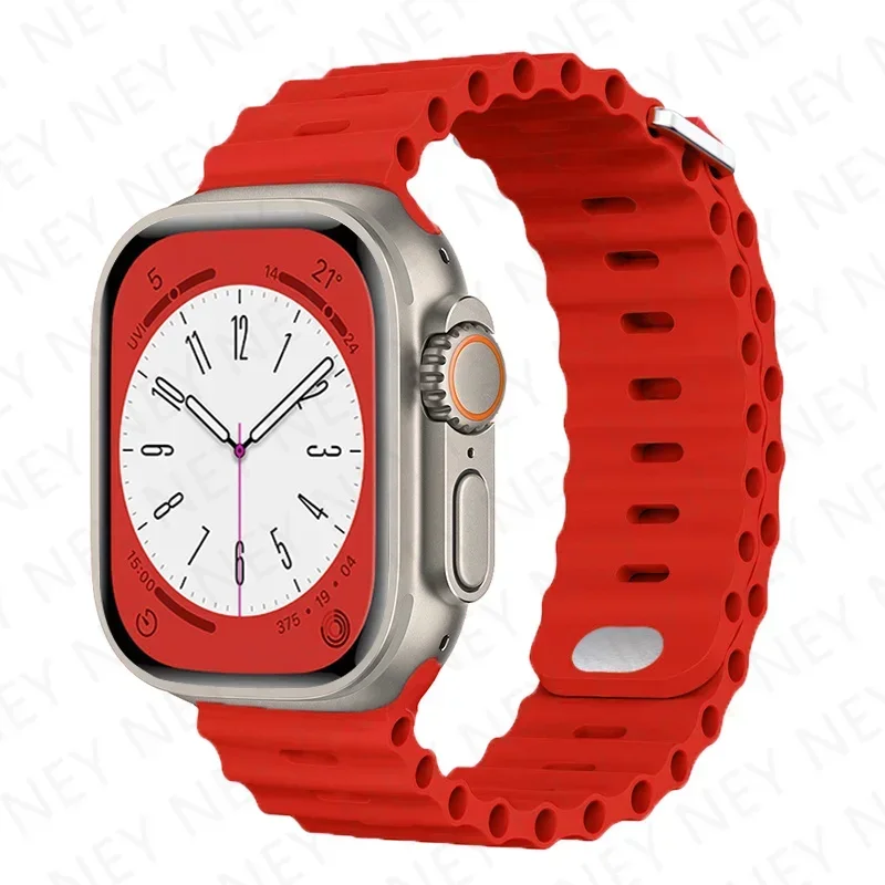Sport Ocean Silicone Strap for Apple Watch - Premium Adjustable Band for All Sizes