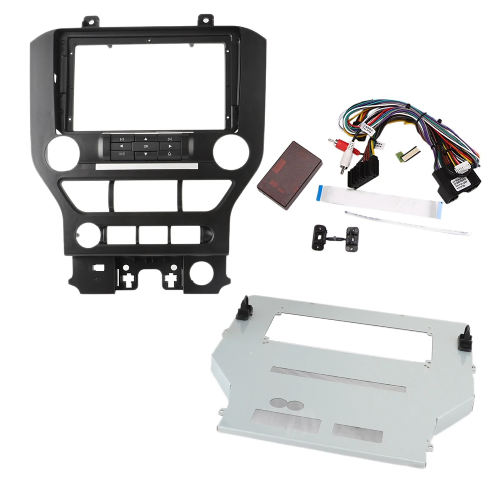 

9 дюймовая рамка для Ford Mustang 2015-2019, Android, радио, навигация, DVD, монтажная панель, Отделка приборной панели