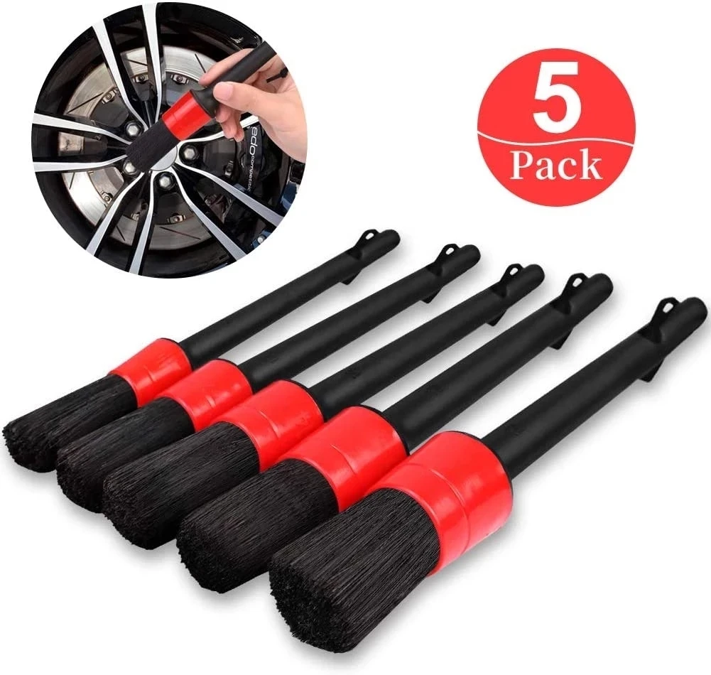 

5pcs Car Detailing Brush Car Cleaning Kit Car Wash Tools Auot Detailing Set Dashboard Accessories Air Outlet Cleaning Brush