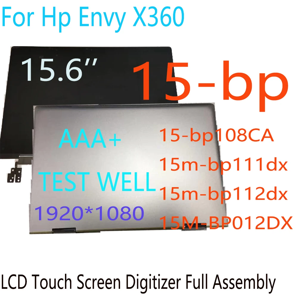 

15.6" FHD For HP Envy X360 15-bp Series 15-bp108CA 15m-bp111dx 15m-bp112dx LCD Touch Screen Digitizer Full Assembly L53868-001