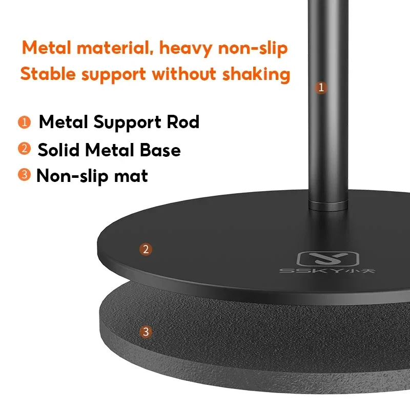 MoZhao Mobile Phone Holder All Metal Recording Video Live Lazy Phone Stand Telescopic Desktop Stands