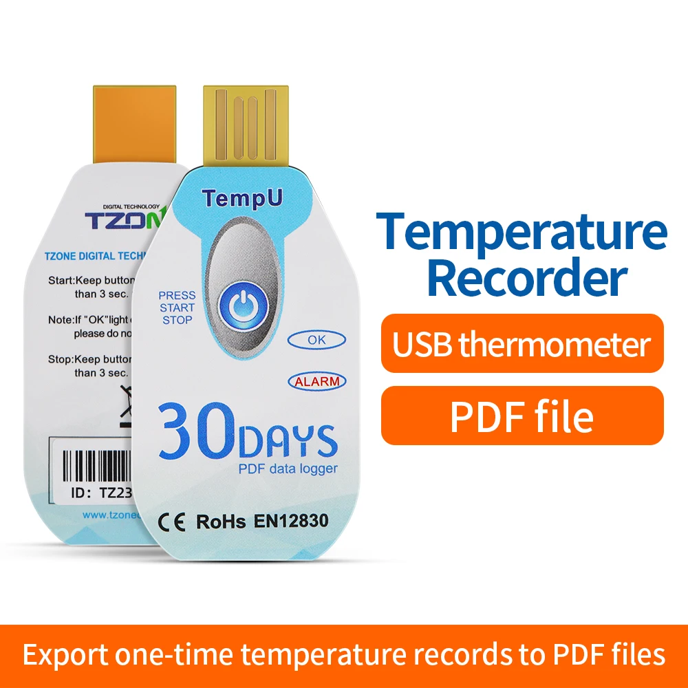 Usb temperature data logger temperature humidity data recorder single
