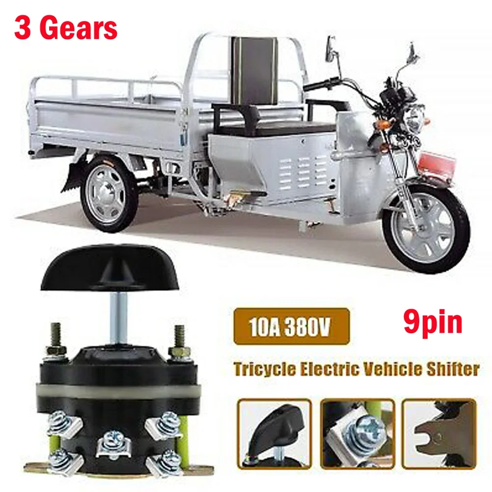 Forward Reverse Switch Effortless Handling 380V 10A 3 Gears Forward Reverse Switch for Electric ATVs Pedicab Go kart