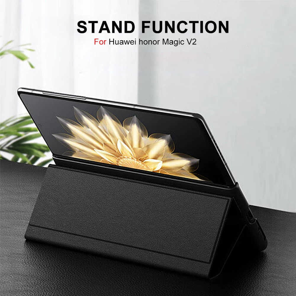 Premium Genuine Leather Smart Flip Cover with Mirror View and Stand Function