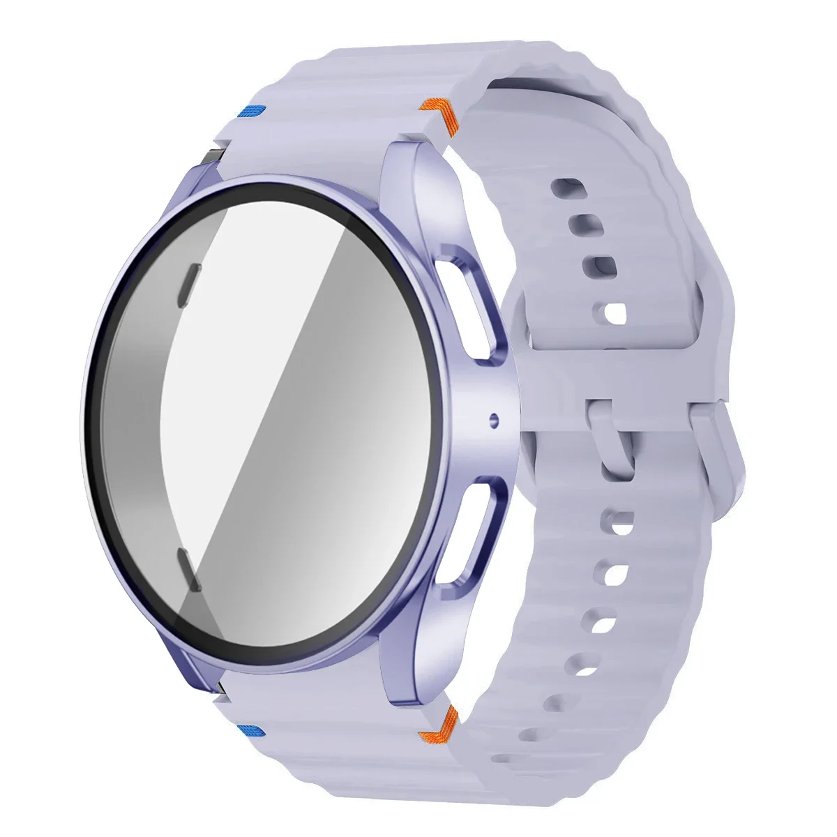 Enhanced Silicone Band and Bumper Case with Tempered Glass Screen Protector