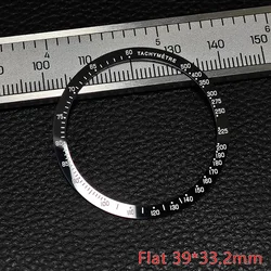 High - Quality Black Ceramic Bezel Insert for Watches - 39 - 42mm Flat and Sloping Design (16 Ceramics)