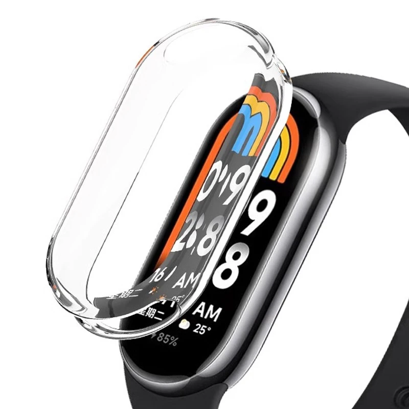 Full Cover Silicone TPU Case Glass For Xiaomi Mi Band 9 Smartwatch Screen Protector For Xiaomi Mi Band9 Miband9 Cover Shell watch screen protector