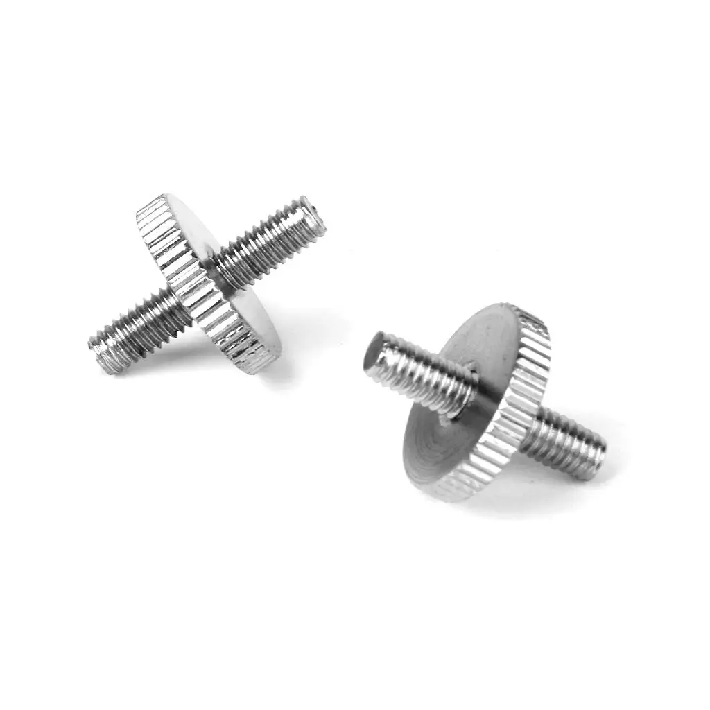 2Pcs Mandolin Guitar Bridge Posts Height Adjustment Screws Replacement Parts