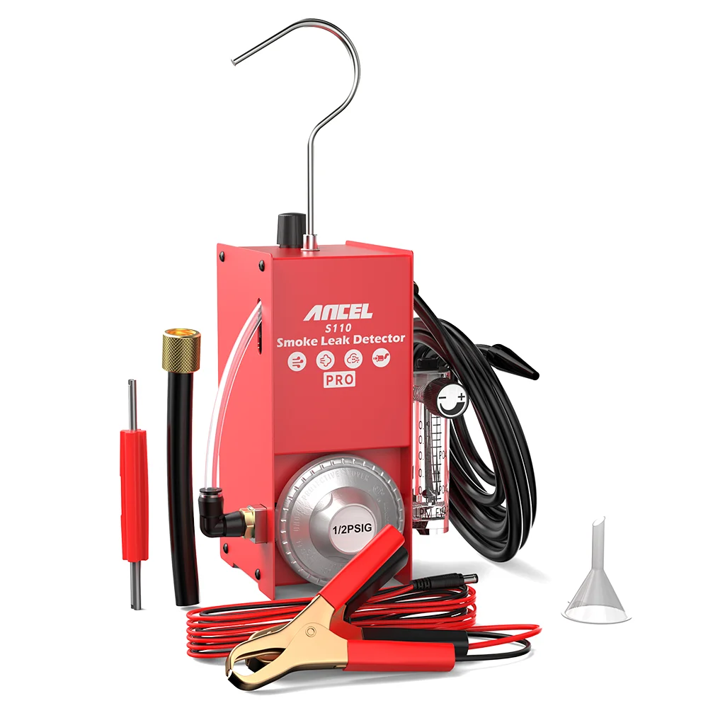 Ancel S110 Pro Rilevatore Di Perdite Di Fumo Per Auto Pompa D'Aria Incorporata Evap Vacuum Tester Tubo Del Carburante Generatore Di Fumo Analizzatore 