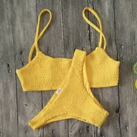 Bikini For Women Fold Push-Up Knitting Bra Bandage Bikini Set For Women Summer Holiday Beach Bathing Suits 1