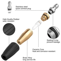 Rotary Dirt Ejector Turbo Nozzle with 1/4 Quick Connect Fitting Car High Pressure Washing Nozzle for Ground Vehicle Cleaning 2