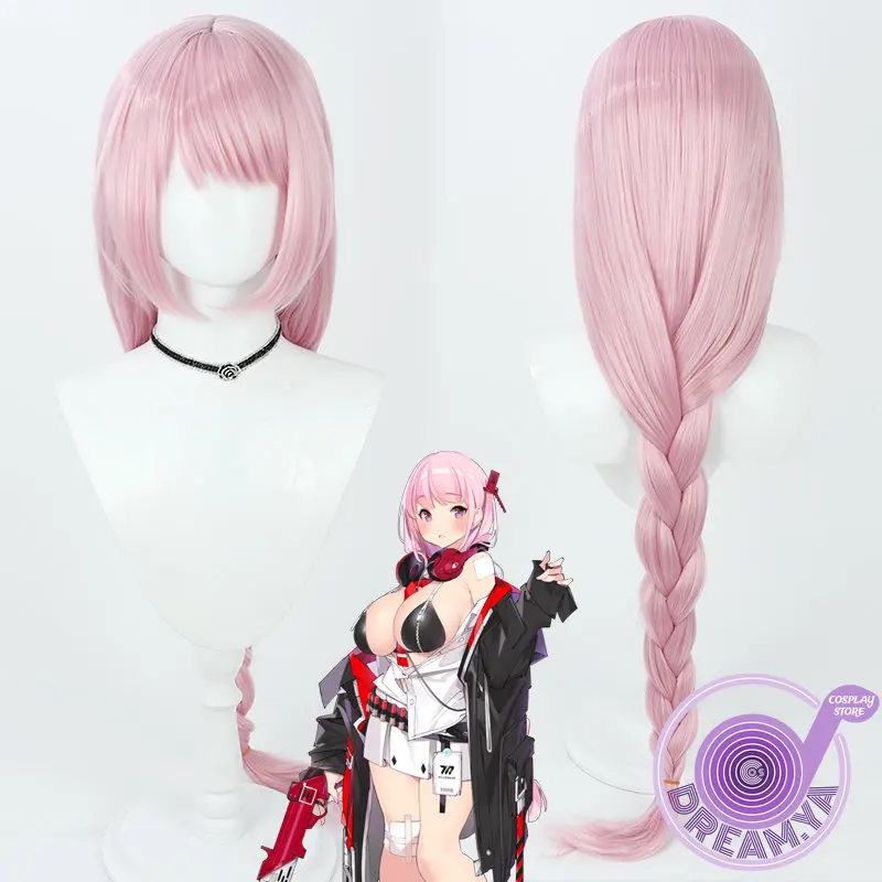 

Izumimoto Eimi Cosplay Wig Blue Archive Pink Braided 95cm Heat Resistant Synthetic Hair Halloween Party Role Play + Free Wig Cap