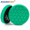 Sharkfox 5"(125mm) Hex-Logic Sponge Buffing Polishing Pads For DA/RO/GA Car Buffer Polisher 4