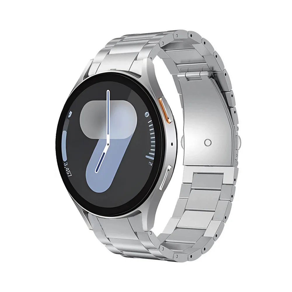 Sleek Stainless Steel Watch Band - No Gaps, 20mm Metal Bracelet