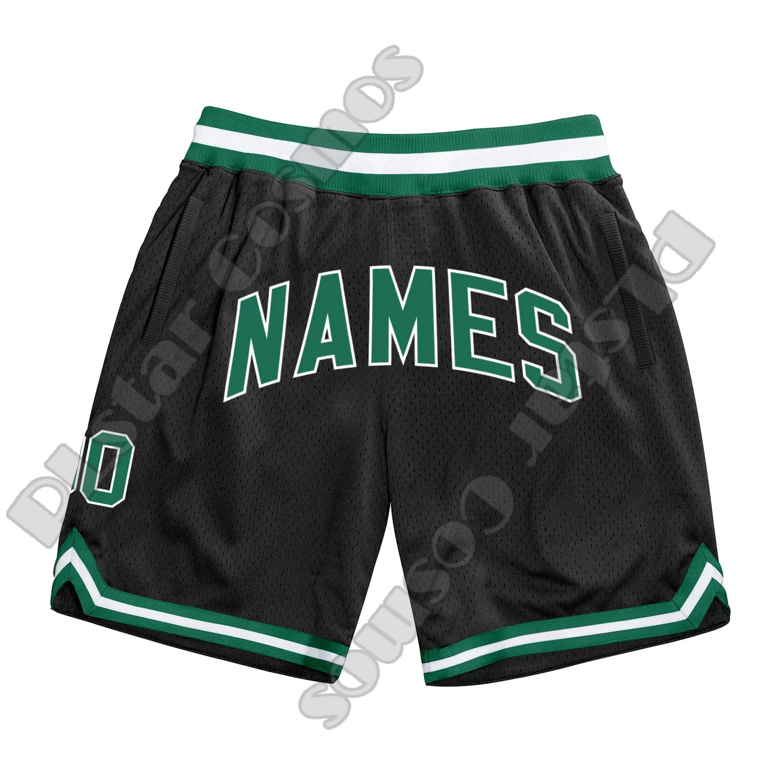 Custom Name Team Number Basketball Shorts Pants Retro Breathable Mesh Sportswear Vintage 3DPrint Summer Harajuku Drop Shipping W 4