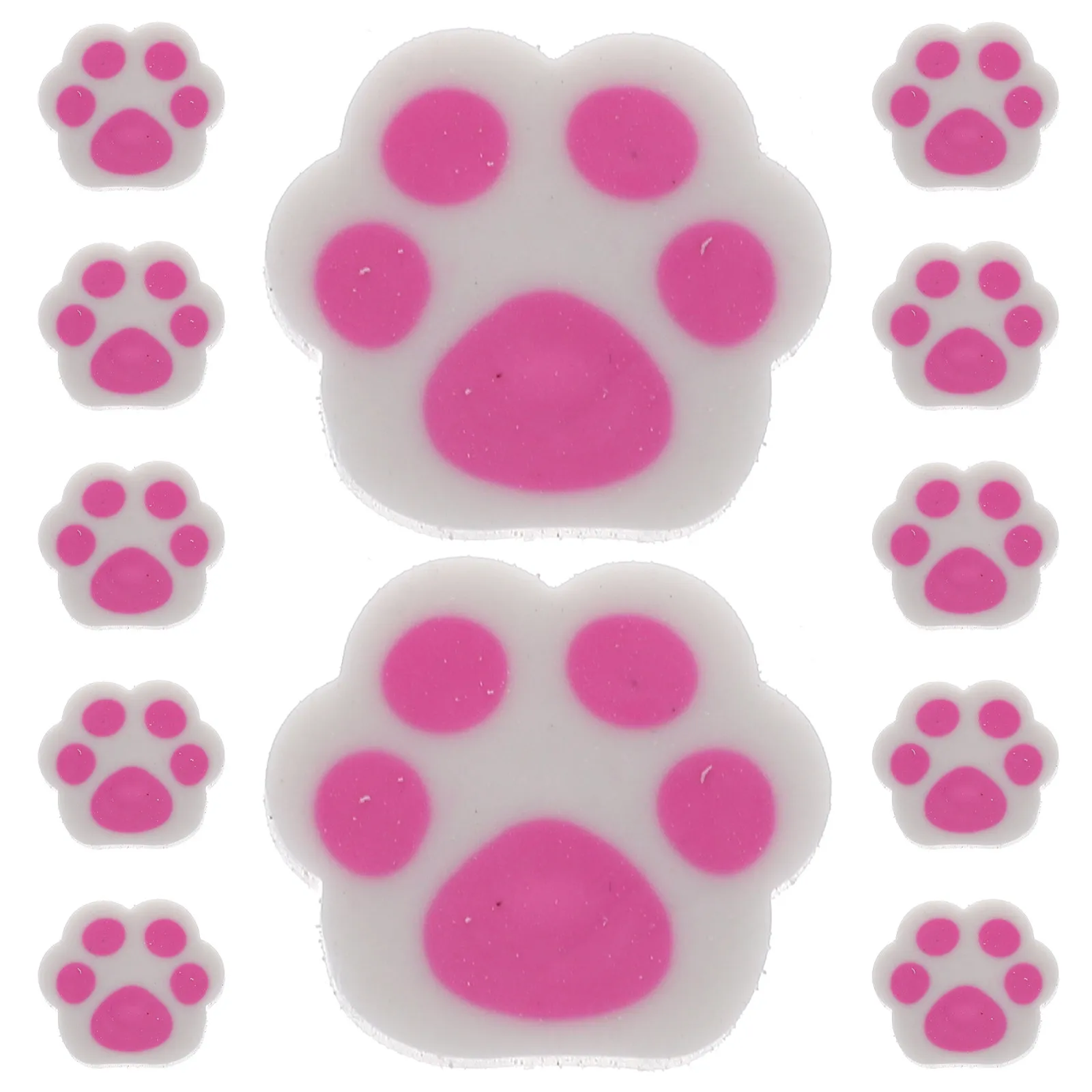 30Pcs 고양이 발 지우개 작은 귀여운 동물 지우개 대량 학교 교실 용품 대량 지우개 동물을위한 재미있는 연필