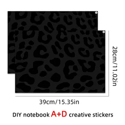 Vibrant Leopard Print Removable Laptop Decal - Textured, Self - Adhesive, Versatile Surfaces (DN - 818)
