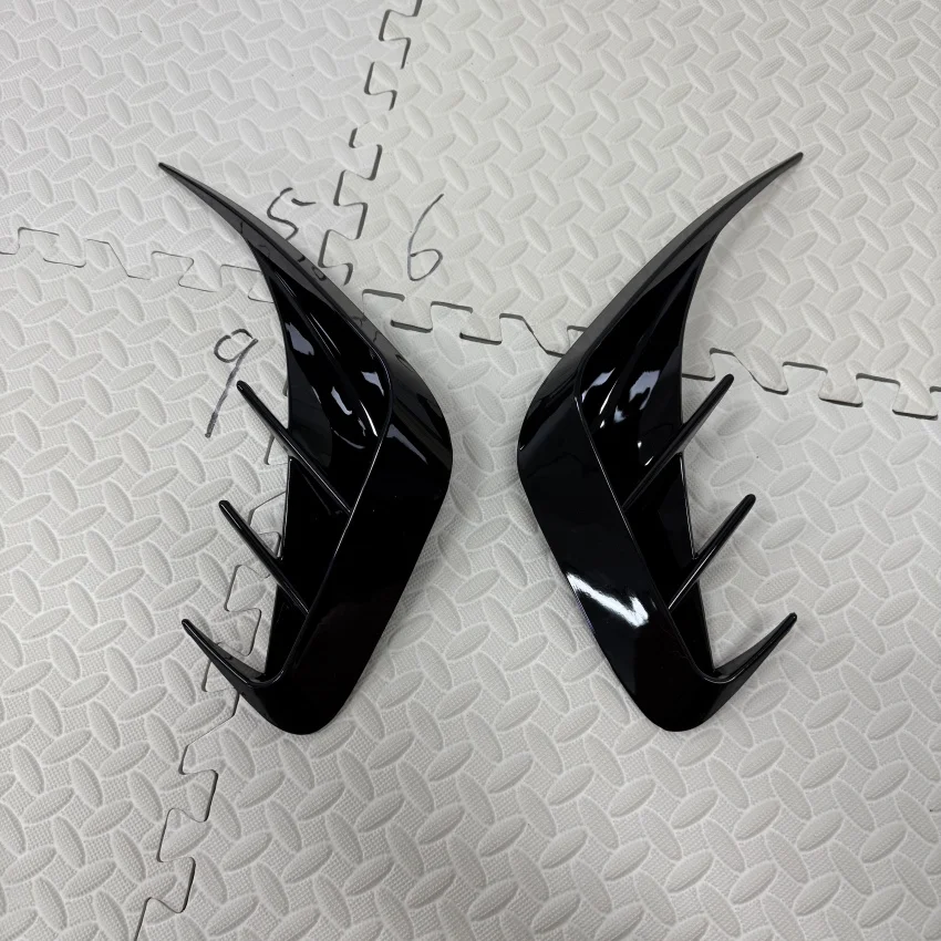 BMW 3 시리즈 G20 G28 2019-2022 M-스포츠 차량용 리어 범퍼 안개등 하단 그릴 프레임 사이드 스포일러 바디 키트 트림 글로스 블랙