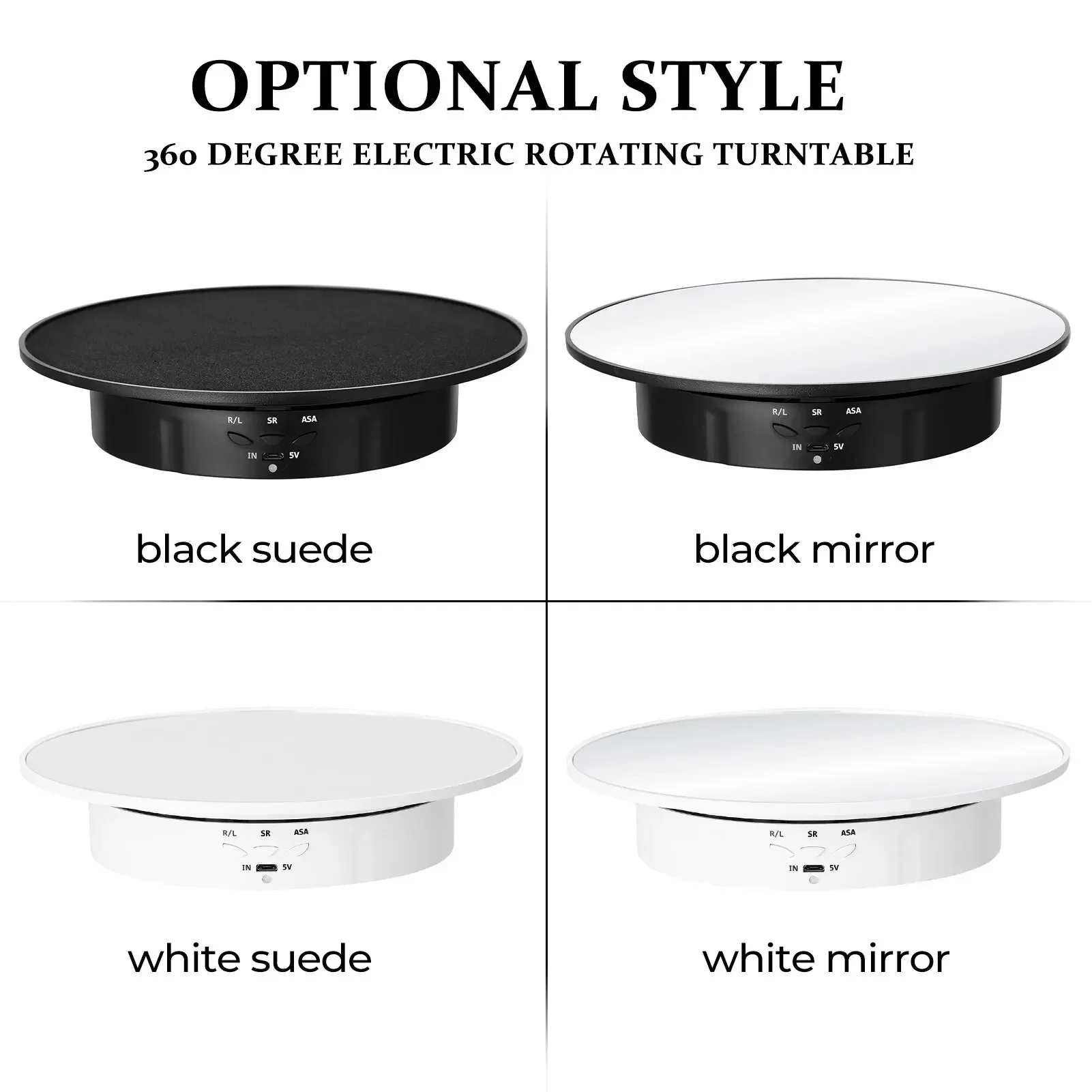 Rotating Photo Display Stand 360 Electric Swivelling Product Turntable for Video Recording 3 Speeds 200mm rotating display stand,rotating turntable plate