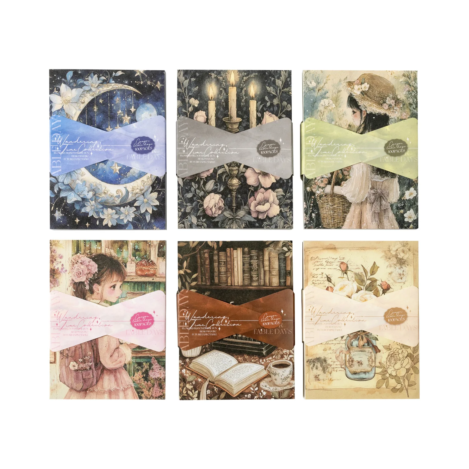100 pcs Vintage Large size Scrapbooking Material paper Planner handmade DIY Hand Account Diary Album Background paper
